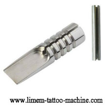 Agarre profesional del tatuaje de la magnum del acero inoxidable 316L con la extremidad y el tubo ranurado